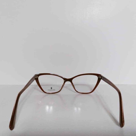 Womens Seraphin Brown Starlight Cat Eyeglasses Frames 54-17-140 Handmade Japan - Picture 5 of 9